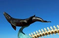 The whale model at the Cabrillo National Monument Royalty Free Stock Photo