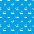 Whale pattern vector seamless blue