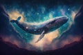 Whale sea ocean nature blue mammal humpback water underwater swimming animal Generative AI