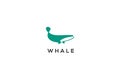 Whale simple logo design