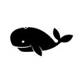 Whale simple silhouette icon