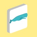 Whale Simple vector icon. Illustration symbol design template for web mobile UI element. Perfect color isometric pictogram on 3d