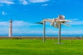 Whale skeleton displayed at Fuerteventura, Canary islands, Spain