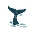 Whale tail icon Royalty Free Stock Photo