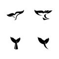 Whale tail icon vector illustration Royalty Free Stock Photo