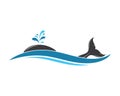 whale tail icon vector illustration design Royalty Free Stock Photo