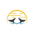 whale tail icon vector illustration design Royalty Free Stock Photo