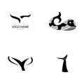 Whale tail icon vector illustration Royalty Free Stock Photo