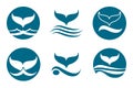 Whale Tail Logo Royalty Free Stock Photo