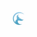 whale tail logo simple. whale tail moon logo