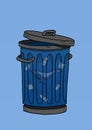 Whale in a trash can