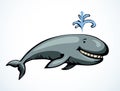 Whale. Vector drawing icon sign Royalty Free Stock Photo