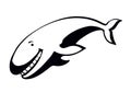 Whale. Vector drawing icon sign Royalty Free Stock Photo