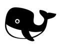 Whale vector icon on white background. Royalty Free Stock Photo