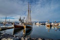 Whale watching boat in Husavik, Iceland