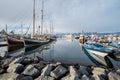 Whale watching boat in Husavik Royalty Free Stock Photo