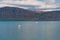 Whale Watching boats in Eyjafjordur Iceland