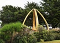 The whalebone arch near the cathedral in Stanley, Falkland Islands