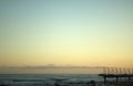 WHALEBONE PIER AGAINST SUNSET GLOW