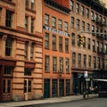 Whalebone sign on a building in Tribeca, Manhattan, New York