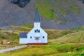 Whalers Church, historic church of Grytviken, South Georgia. Church of abandonded whale station Royalty Free Stock Photo