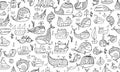 Whales and ships, seamless pattern for your design