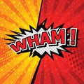 Wham! - Comic Speech Bubble, Cartoon. Royalty Free Stock Photo