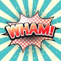 Wham, Comic Speech Bubble. Vector Royalty Free Stock Photo