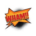 Wham comic word Royalty Free Stock Photo