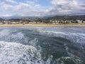 Whangamata Beach Aerial, looking in Royalty Free Stock Photo