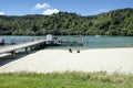 Whangamata Wharf Jetty Wentworth River Whanagamata Coromandel Peninsula New Zealand