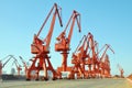 Wharf cranes