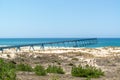 Arcachon Bay, the wharf of La Salie, in La Teste Royalty Free Stock Photo