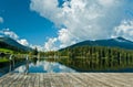 Wharf by the Schwarzsee in Austria