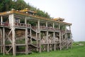 Wharf without water in Dongting Lake