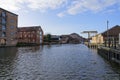 Wharfs and former warehouses anlong the Trent at Newark on Trent