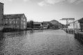 The old Newark Town wharfs and former warehouses on the River Trent