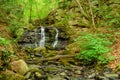 Wharnley Burn Falls in a ravine Royalty Free Stock Photo