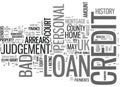 What Is A Bad Credit Personal Loan Word Cloud