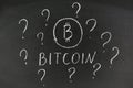 What is bitcoin, written on the blackboard with white chalk