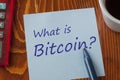 What is Bitcoin written on note