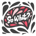 So what black and pink hand drawn lettering logo for social media content