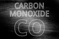 What is the chemical formula of carbon monoxide in chalkboard