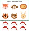 What Comes Next Christmas puzzle game. Cut and glue activity page for kids