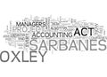 What Comes After Sarbanes Oxley Word Cloud Royalty Free Stock Photo