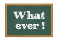 What ever chalkboard notice Vector illustration Royalty Free Stock Photo