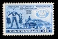 1952 Commemorative American Automobile Association postage stamp AAA - United States Post Office 3 Cents