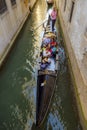 gondola ride in Venice, gondola ride in grand canal Venice Italy Royalty Free Stock Photo