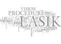 What Happens After The Lasik Procedure Word Cloud