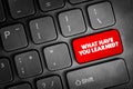 What Have You Learned question text button on keyboard, concept background Royalty Free Stock Photo